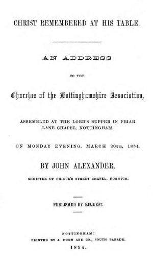 [Gutenberg 63769] • Christ Remembered at His Table